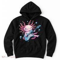 Funny Salamander With Guitar For Axolotl Costume Lovers Hoodie thumb 0