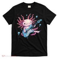 Funny Salamander With Guitar For Axolotl Costume Lovers T-Shirt thumb 0