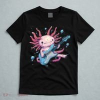 Funny Salamander With Guitar For Axolotl Costume Lovers T-Shirt thumb 5