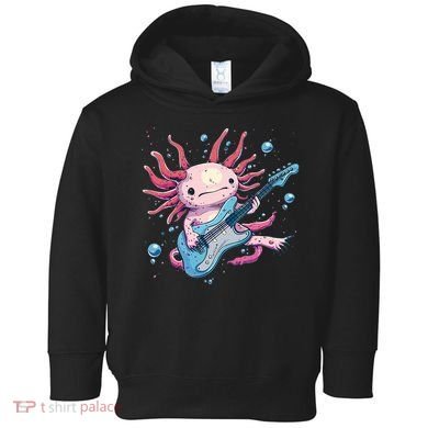 Funny Salamander With Guitar For Axolotl Costume Lovers Toddler Hoodie