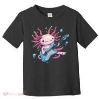 Funny Salamander With Guitar For Axolotl Costume Lovers Toddler T-Shirt thumb 0