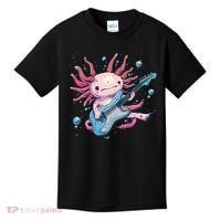 Funny Salamander With Guitar For Axolotl Costume Lovers Kids T-Shirt thumb 0