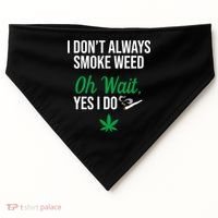 Funny Smoke Weed Marijuana Stoner USA-Made Doggie Bandana thumb 0