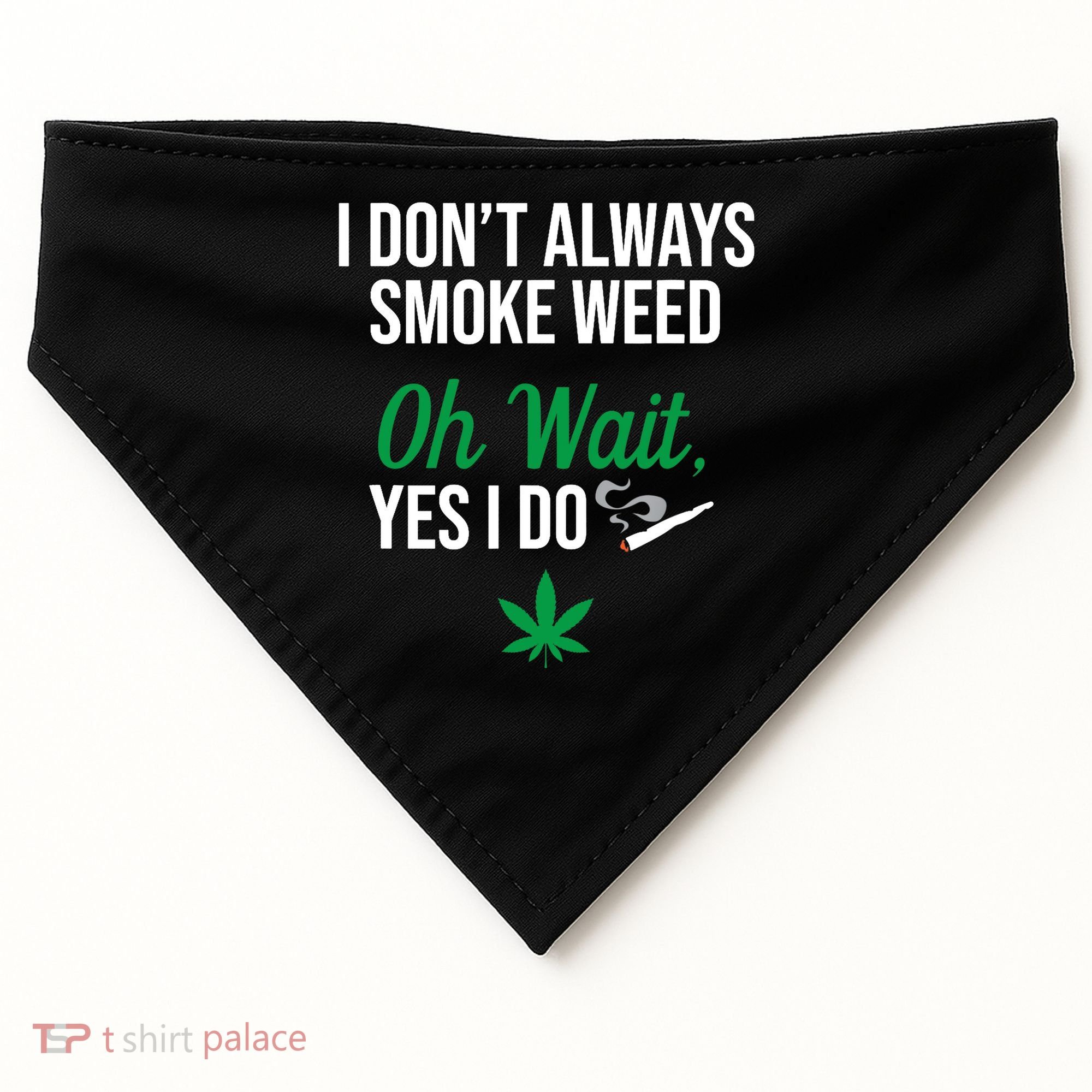 Funny Smoke Weed Marijuana Stoner USA-Made Doggie Bandana
