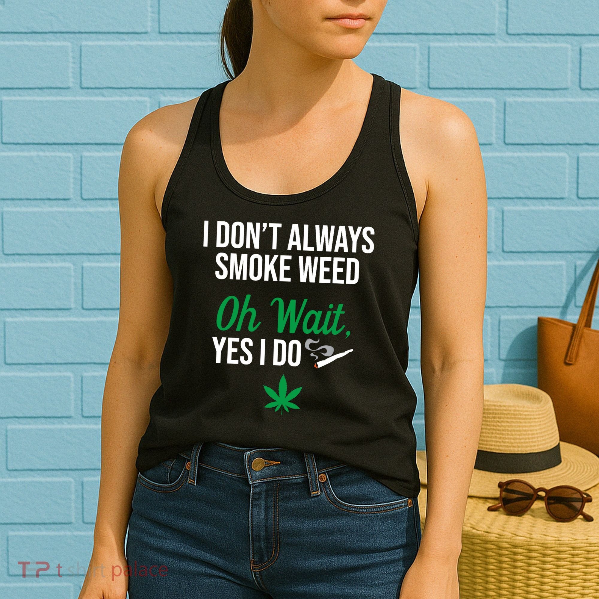 Funny Smoke Weed Marijuana Stoner Women's Tank Top