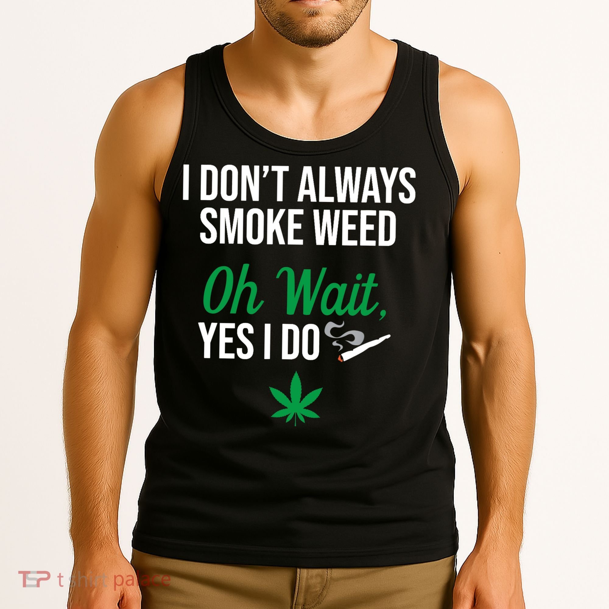 Funny Smoke Weed Marijuana Stoner Tank Top