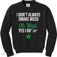 Funny Smoke Weed Marijuana Stoner Kids Sweatshirt thumb 0