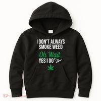 Funny Smoke Weed Marijuana Stoner Kids Hoodie thumb 0