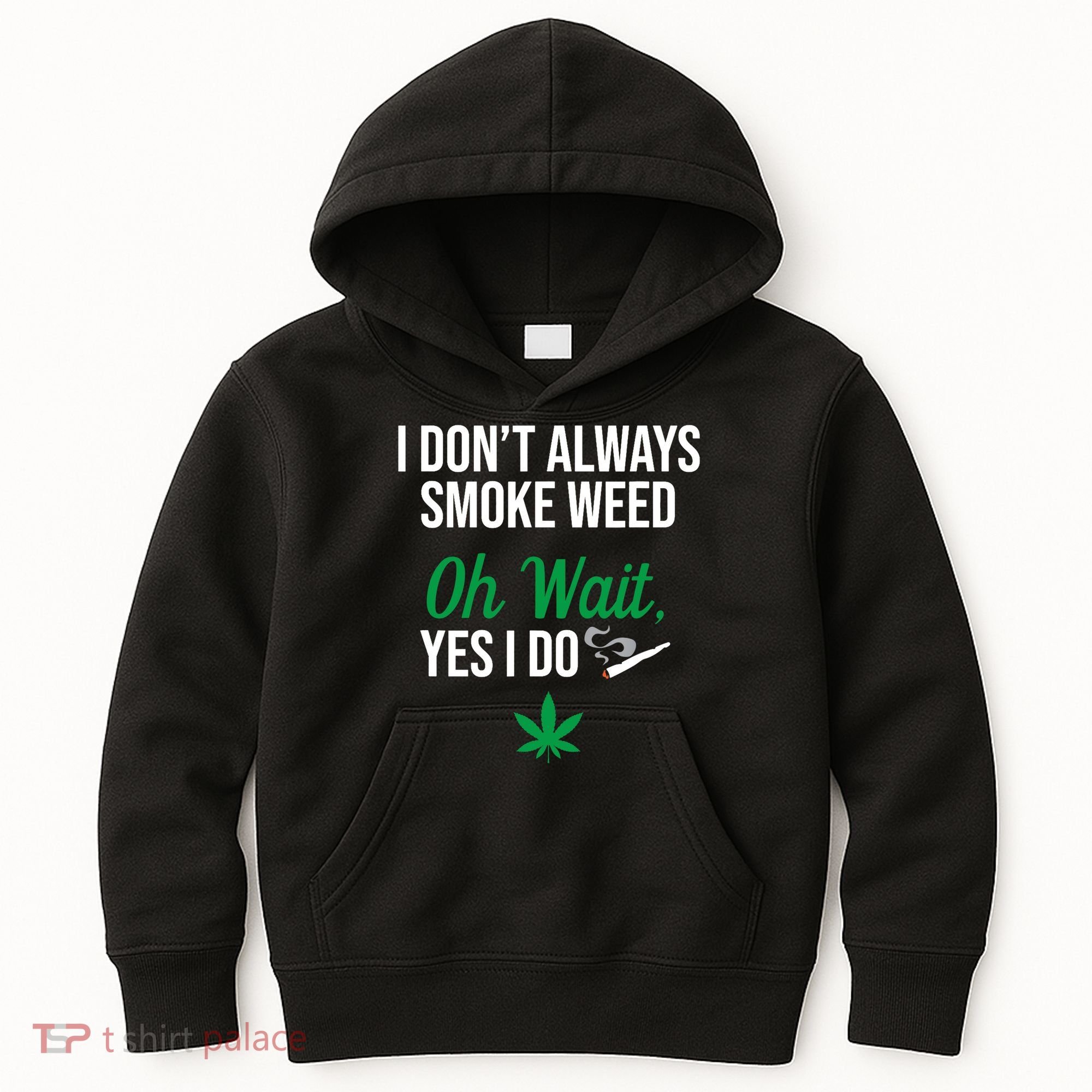 Funny Smoke Weed Marijuana Stoner Kids Hoodie