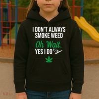 Funny Smoke Weed Marijuana Stoner Kids Hoodie thumb 3