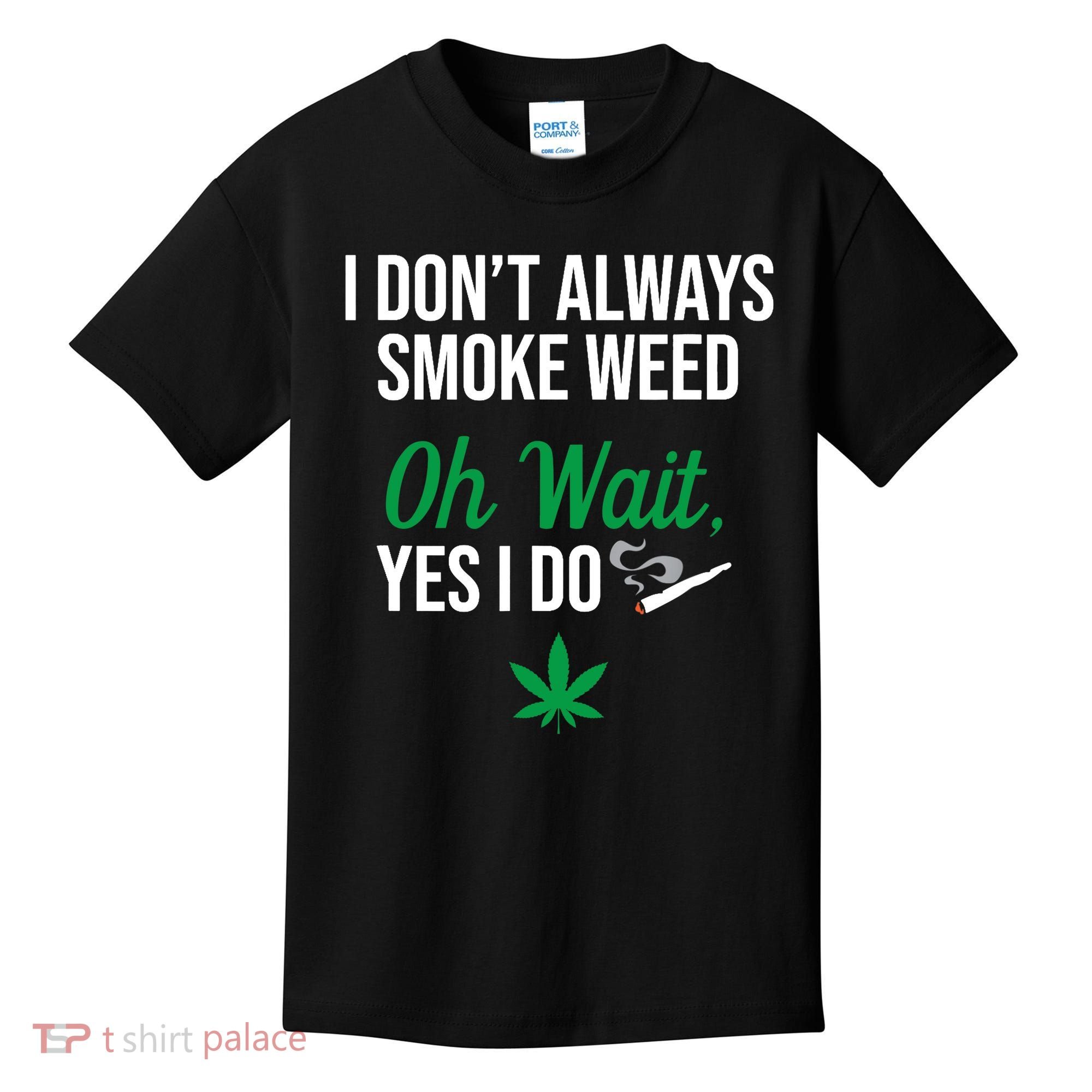 Funny Smoke Weed Marijuana Stoner Kids T-Shirt