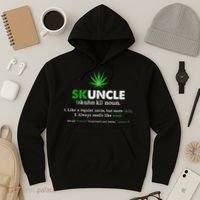 Funny Skuncle Weed Smoker Uncle Marijuana Lover Uncle Gift Hoodie thumb 3