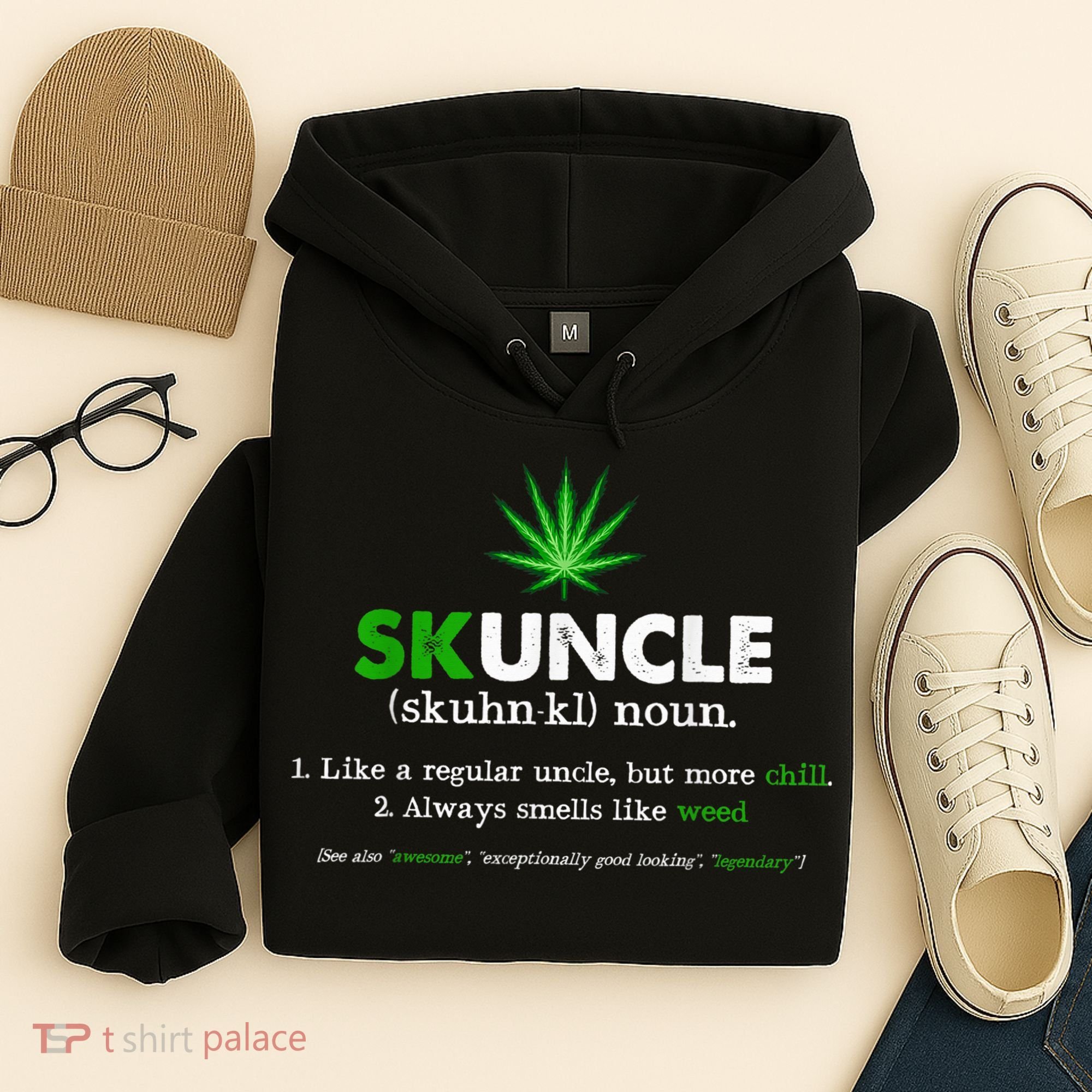Funny Skuncle Weed Smoker Uncle Marijuana Lover Uncle Gift Hoodie