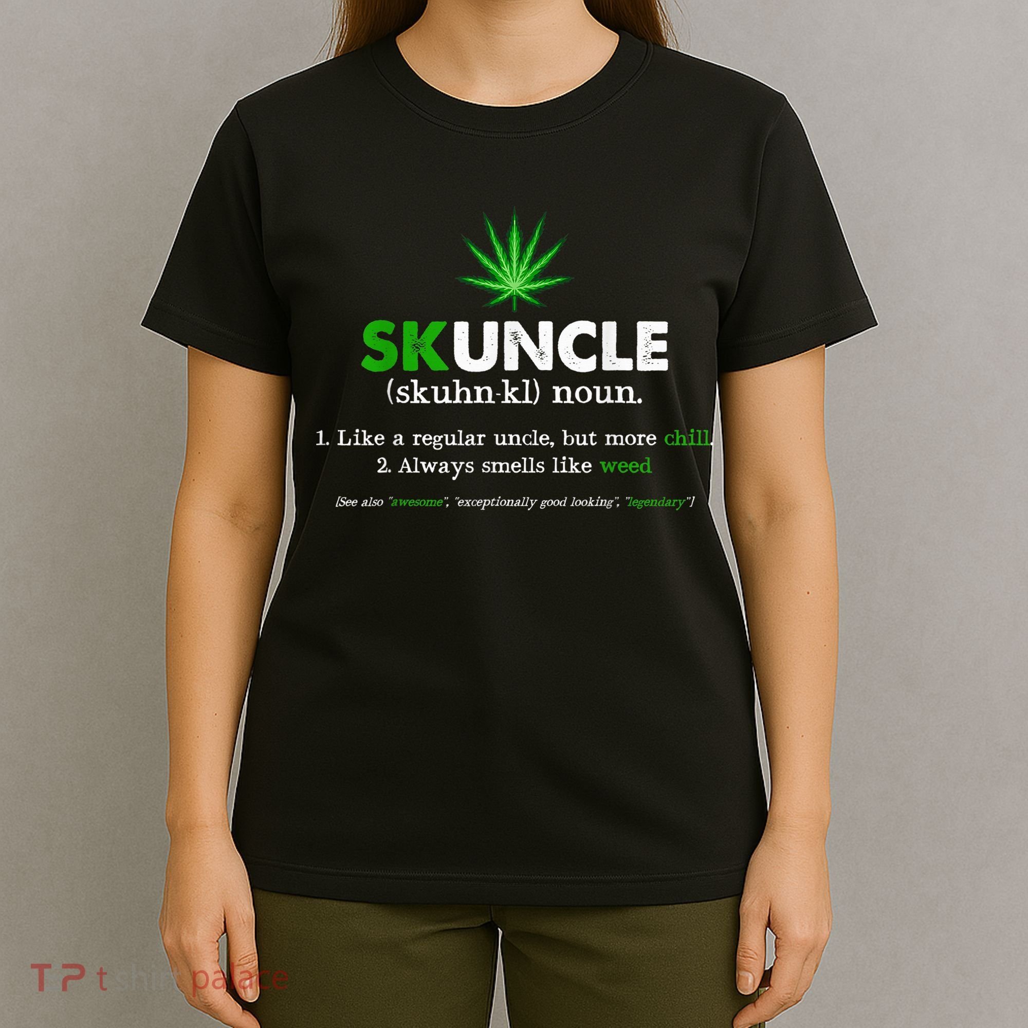 Funny Skuncle Weed Smoker Uncle Marijuana Lover Uncle Gift T-Shirt