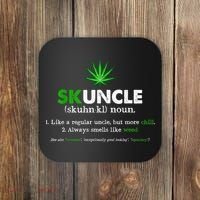 Funny Skuncle Weed Smoker Uncle Marijuana Lover Uncle Gift Coaster thumb 0