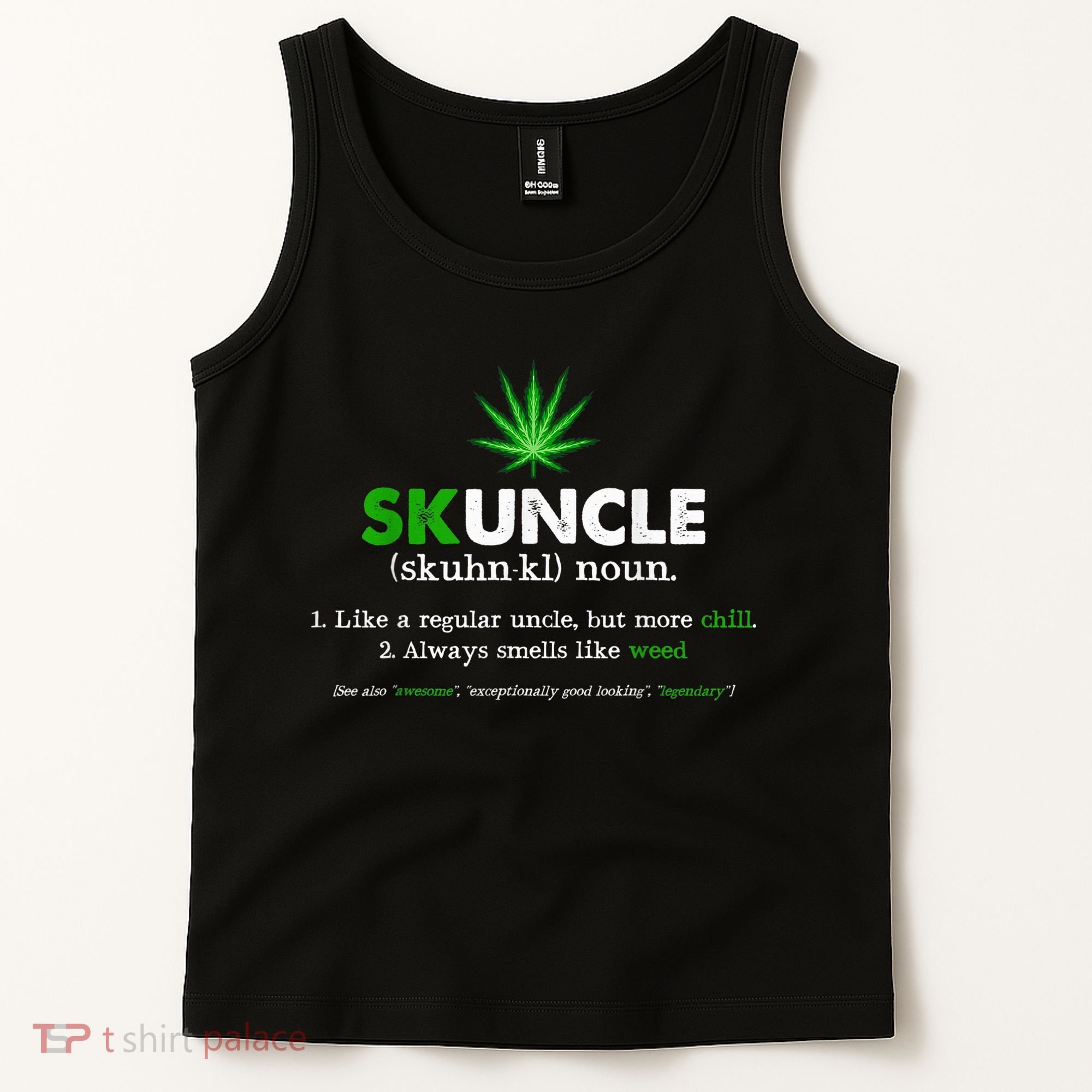 Funny Skuncle Weed Smoker Uncle Marijuana Lover Uncle Gift Tank Top