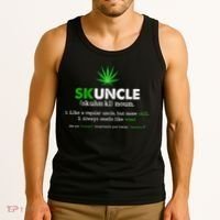 Funny Skuncle Weed Smoker Uncle Marijuana Lover Uncle Gift Tank Top thumb 3