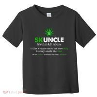 Funny Skuncle Weed Smoker Uncle Marijuana Lover Uncle Gift Toddler T-Shirt thumb 0
