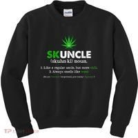 Funny Skuncle Weed Smoker Uncle Marijuana Lover Uncle Gift Kids Sweatshirt thumb 0