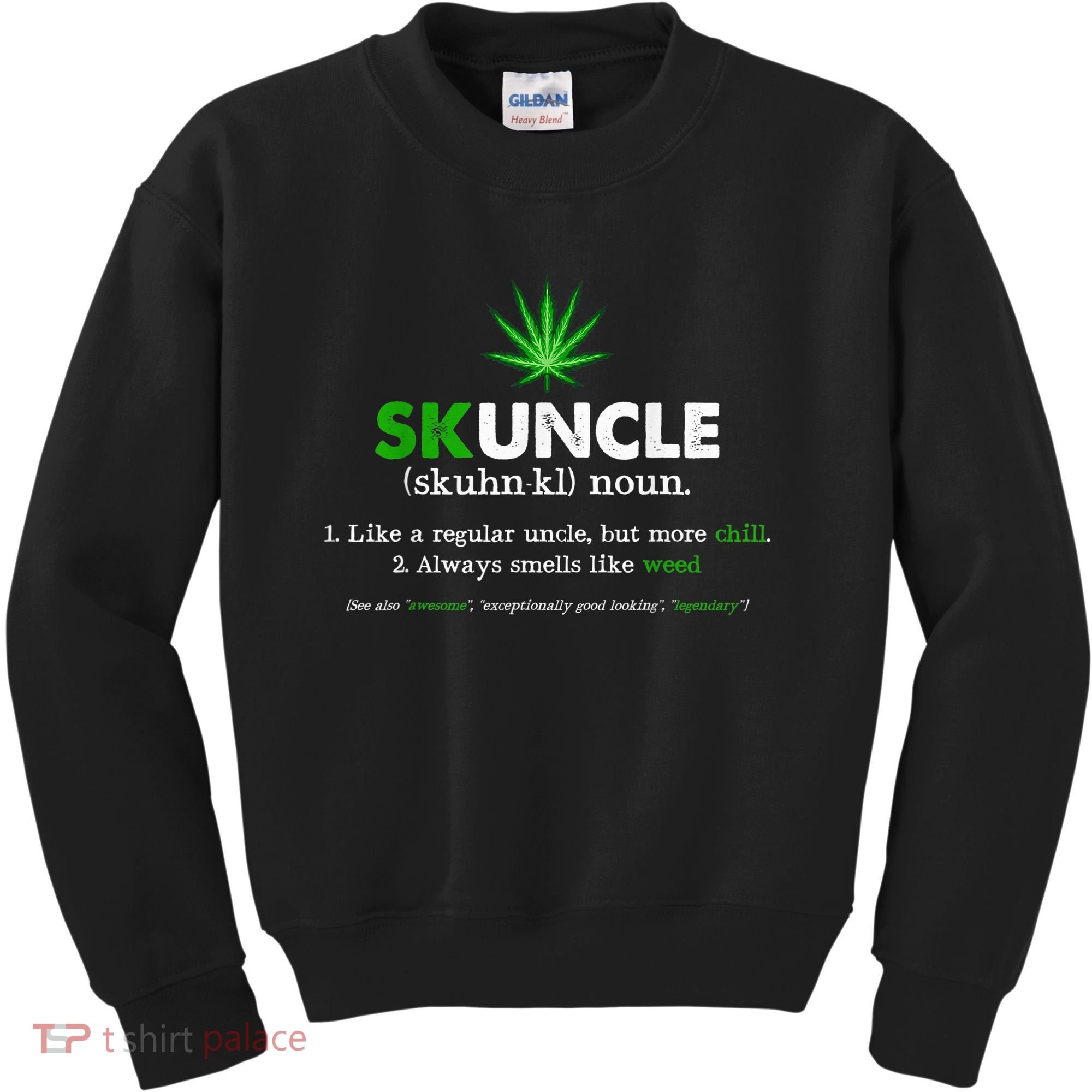 Funny Skuncle Weed Smoker Uncle Marijuana Lover Uncle Gift Kids Sweatshirt