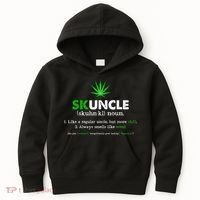 Funny Skuncle Weed Smoker Uncle Marijuana Lover Uncle Gift Kids Hoodie thumb 0