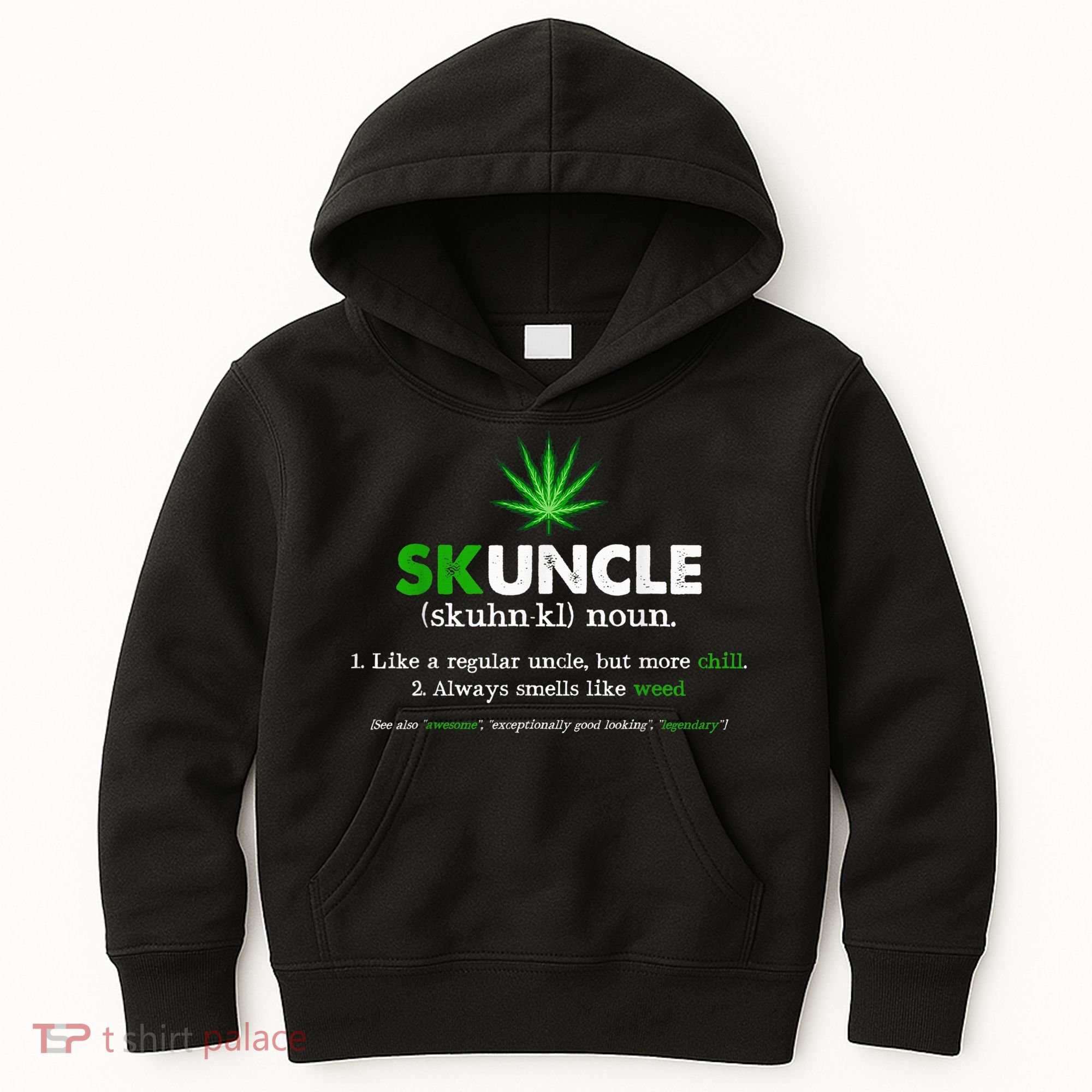 Funny Skuncle Weed Smoker Uncle Marijuana Lover Uncle Gift Kids Hoodie