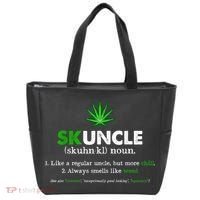 Funny Skuncle Weed Smoker Uncle Marijuana Lover Uncle Gift Tote Bag thumb 0