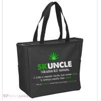 Funny Skuncle Weed Smoker Uncle Marijuana Lover Uncle Gift Tote Bag thumb 2