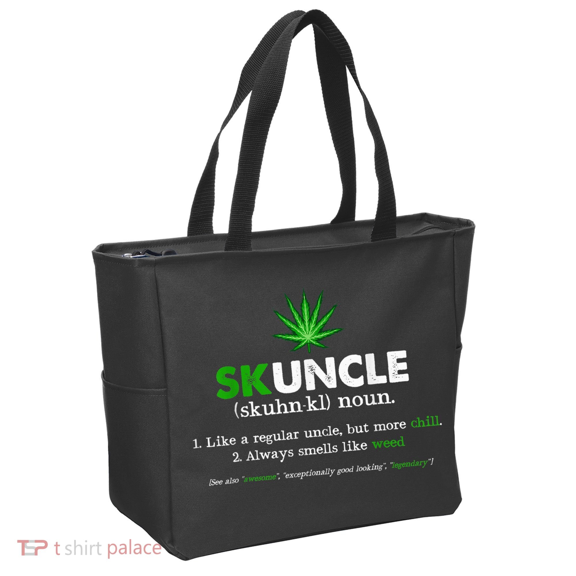 Funny Skuncle Weed Smoker Uncle Marijuana Lover Uncle Gift Tote Bag