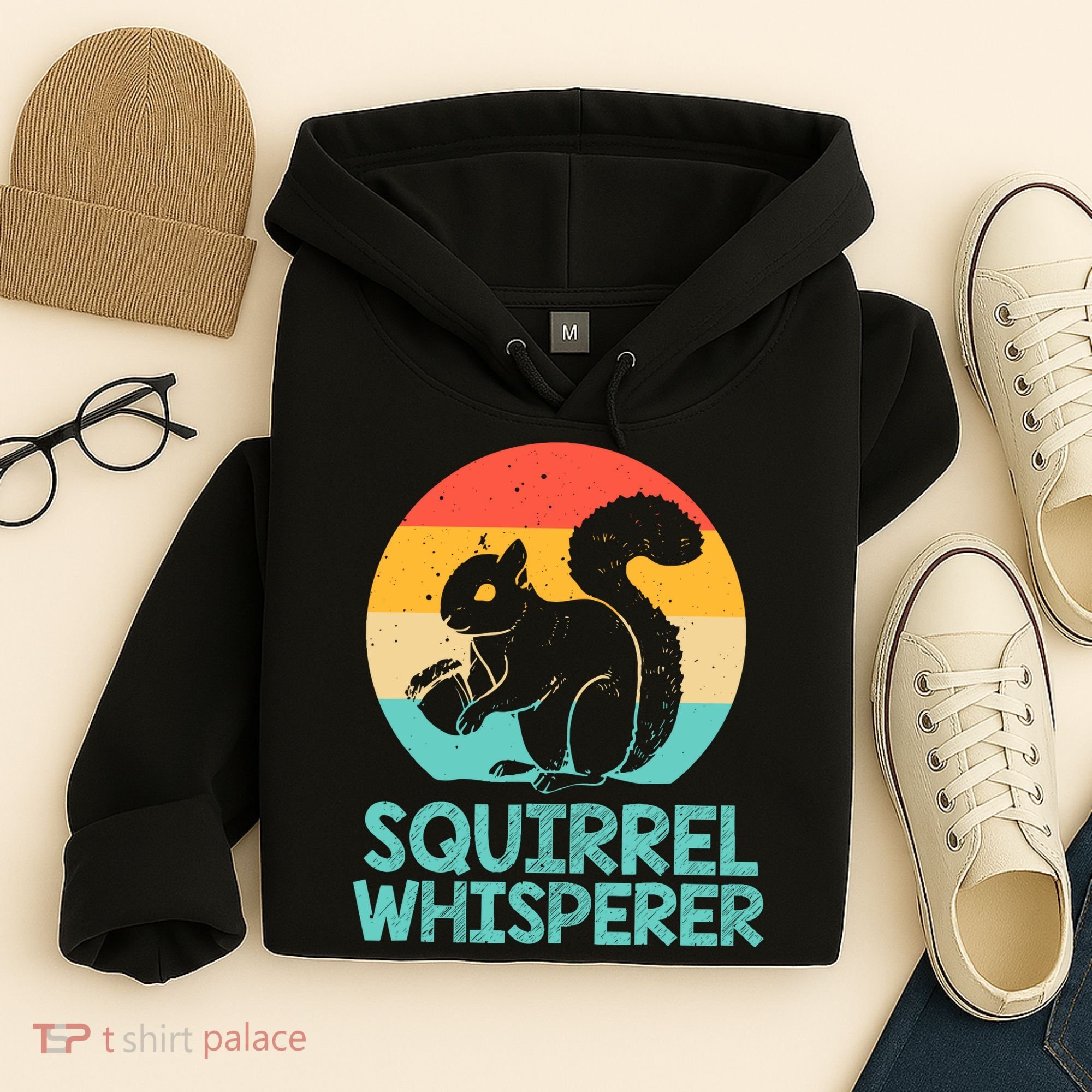 Funny Squirrel Whisperer Art Squirrel Lover Hoodie