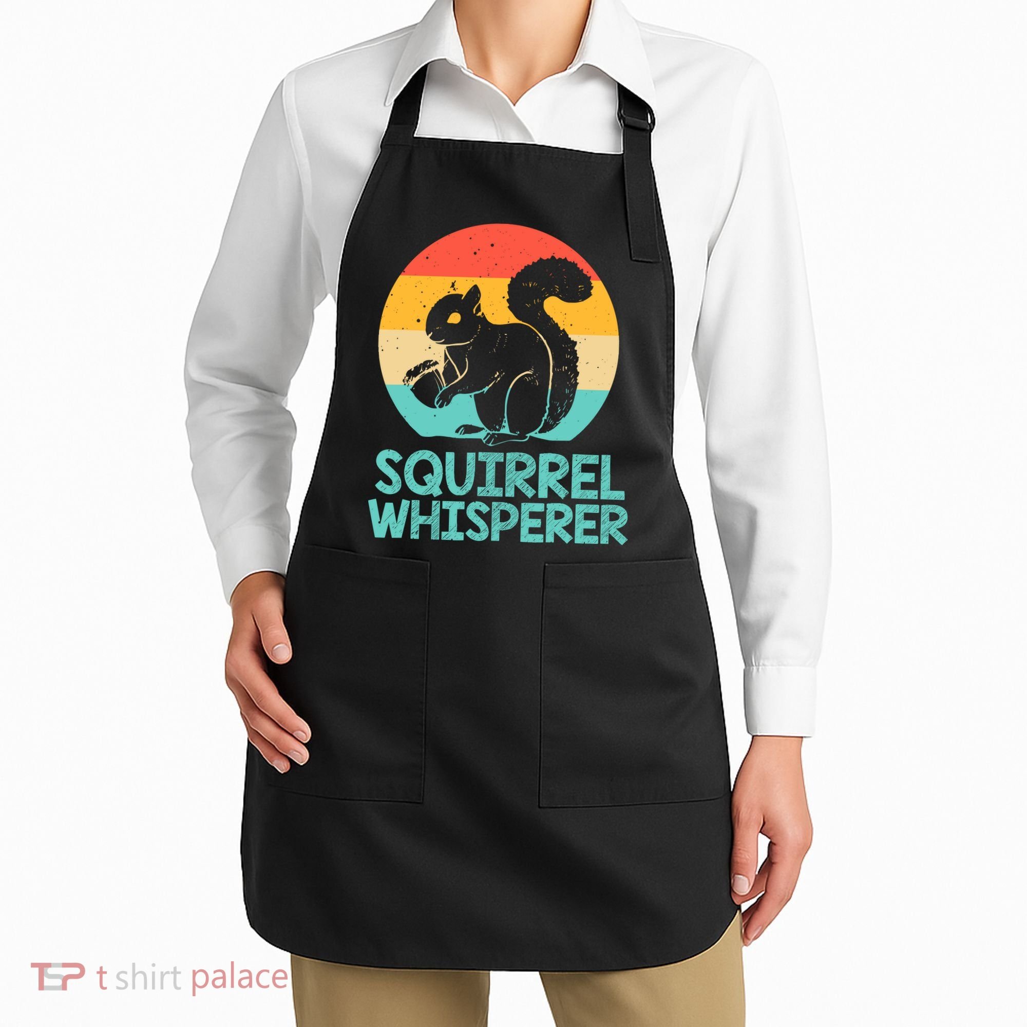 Funny Squirrel Whisperer Art Squirrel Lover Apron