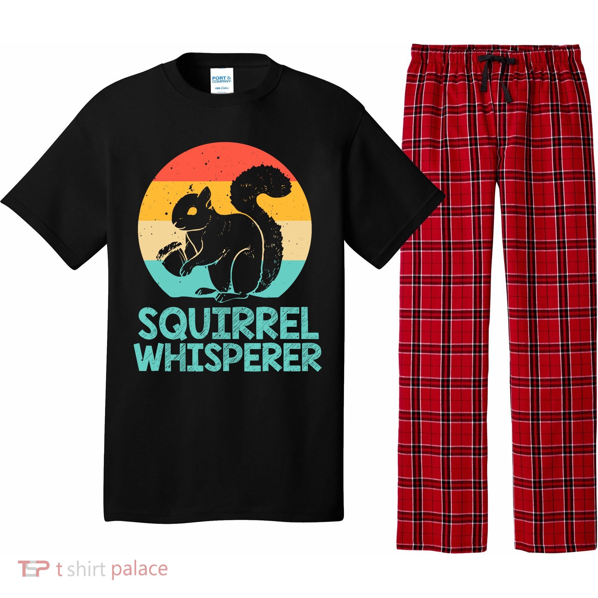 Funny Squirrel Whisperer Art Squirrel Lover Pajama Set