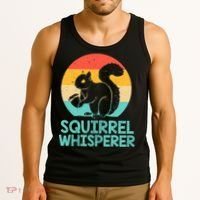 Funny Squirrel Whisperer Art Squirrel Lover Tank Top thumb 3