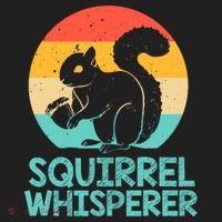 Funny Squirrel Whisperer Art Squirrel Lover Golf Towel thumb 3
