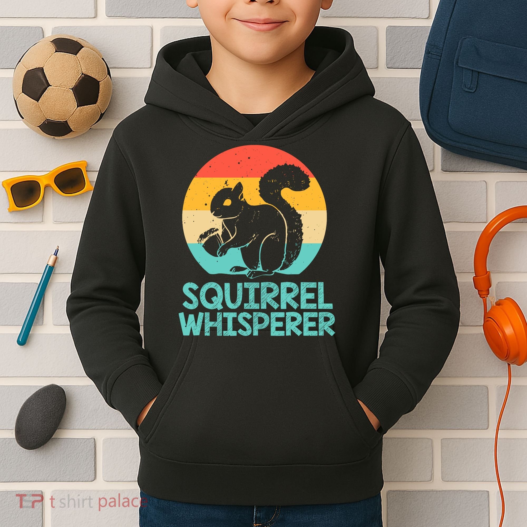 Funny Squirrel Whisperer Art Squirrel Lover Kids Hoodie