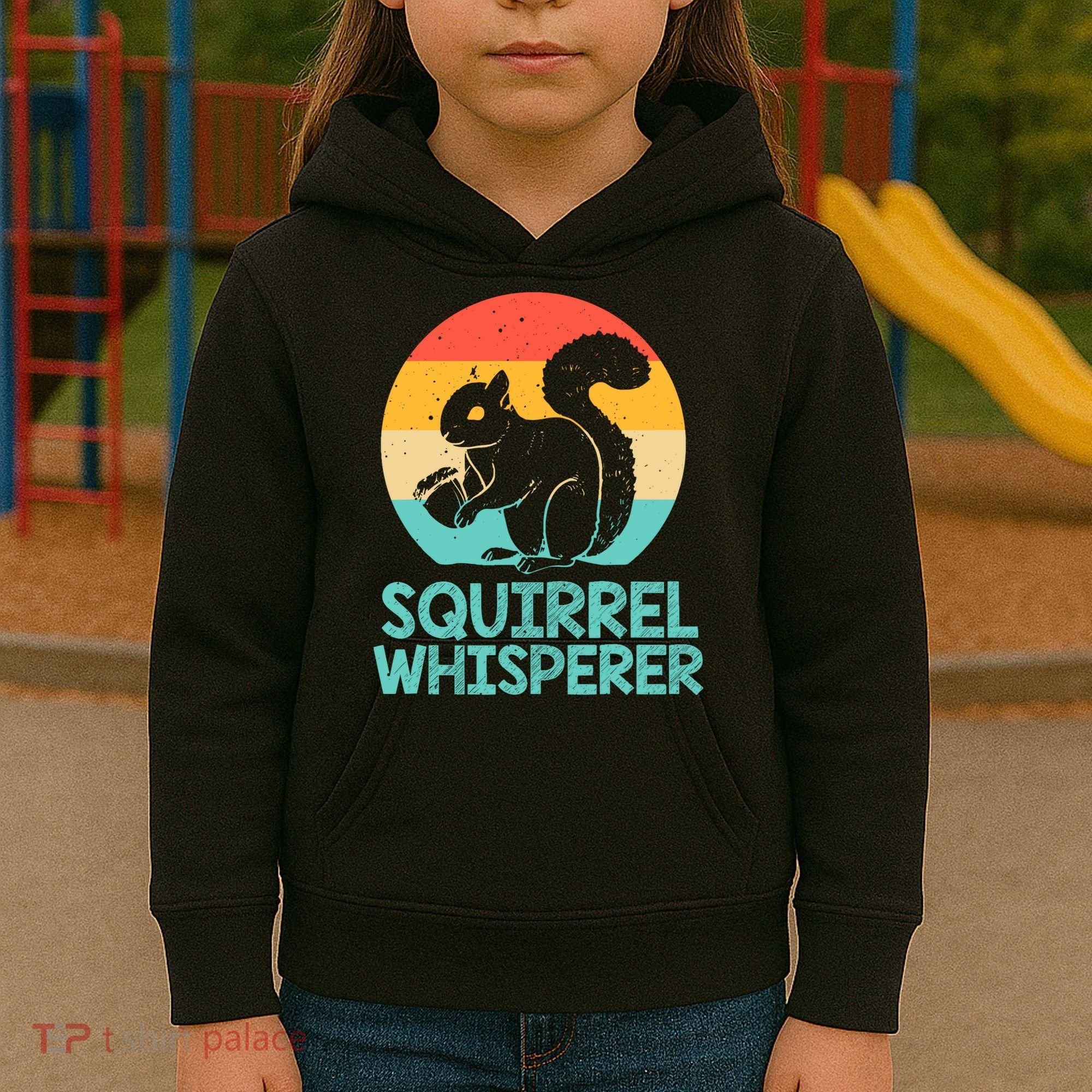 Funny Squirrel Whisperer Art Squirrel Lover Kids Hoodie