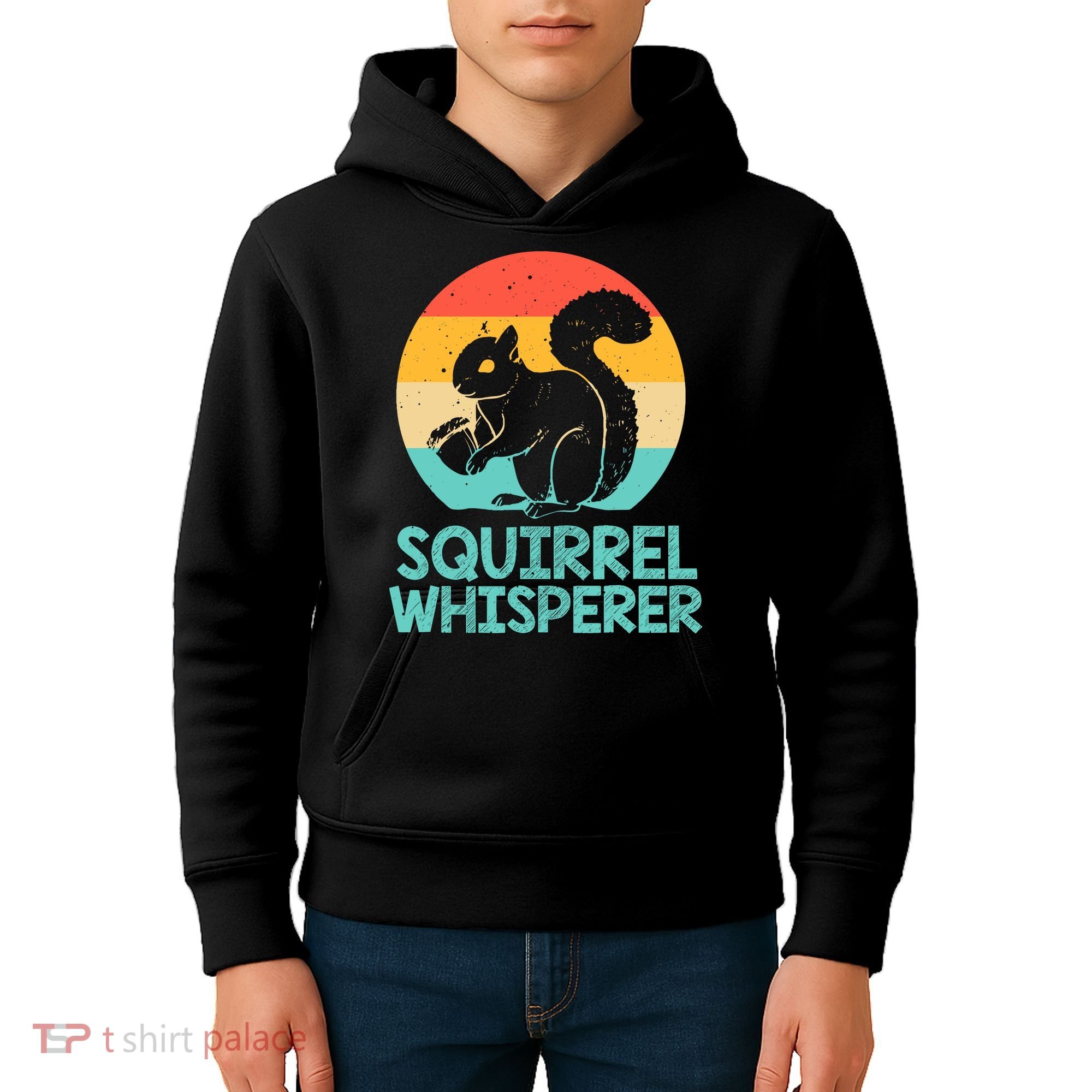 Funny Squirrel Whisperer Art Squirrel Lover Kids Hoodie
