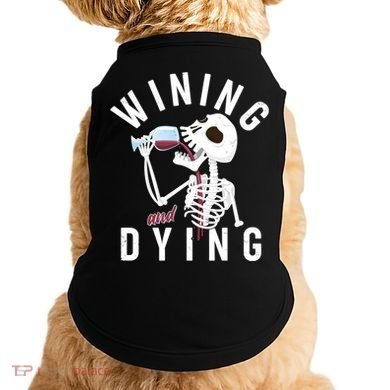 Funny Skeleton Wining And Dying Doggie Tank