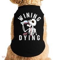 Funny Skeleton Wining And Dying Doggie Tank thumb 0