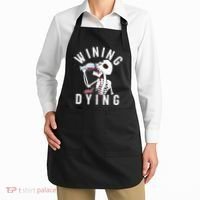 Funny Skeleton Wining And Dying Apron thumb 2