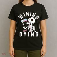 Funny Skeleton Wining And Dying T-Shirt thumb 4