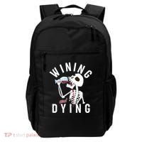 Funny Skeleton Wining And Dying Backpack thumb 0