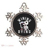 Funny Skeleton Wining And Dying Ornament thumb 0