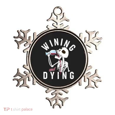 Funny Skeleton Wining And Dying Ornament