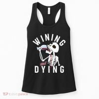 Funny Skeleton Wining And Dying Women's Tank Top thumb 0
