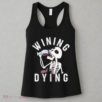 Funny Skeleton Wining And Dying Women's Tank Top thumb 3