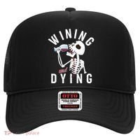 Funny Skeleton Wining And Dying Hat thumb 0