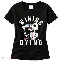 Funny Skeleton Wining And Dying Women's T-Shirt thumb 0