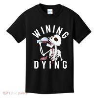 Funny Skeleton Wining And Dying Kids T-Shirt thumb 0