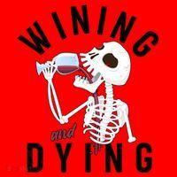 Funny Skeleton Wining And Dying Santa Hat thumb 1